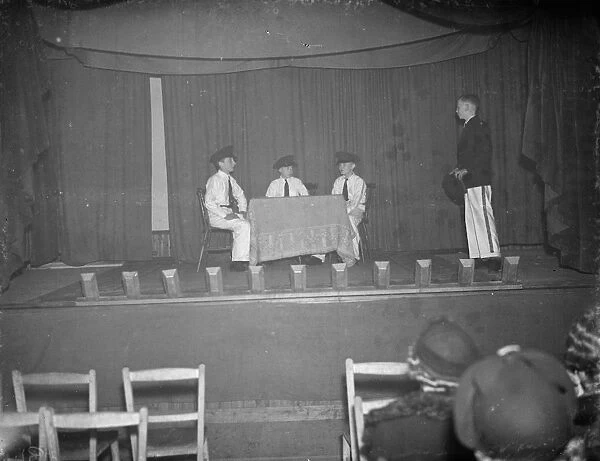 Children performing on stage in Foots Cray, Kent. 1938