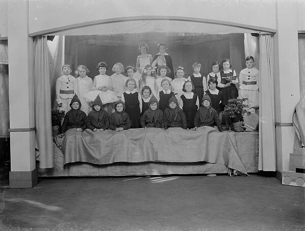 Children of St Mary Cray Council School in Bromley, Kent, perform in a stage concert