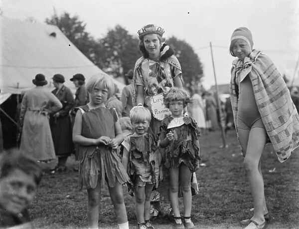 Childrens in fancy dress at Swanscombe fete, Kent 1936