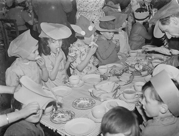 A childrens party in Mottingham, Kent, which is being held by the the British Legion
