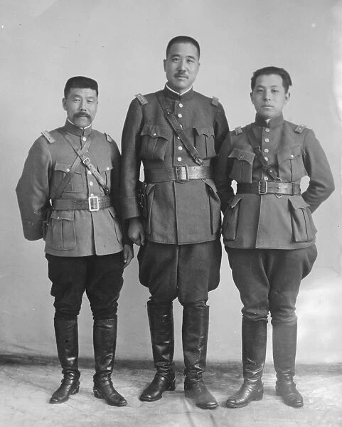 The China situation. Left to right : General Chu Yu Pu, Tupan of Chihli, Marshal