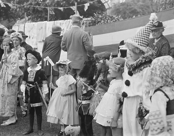 The Chislehurst fete in Kent. Children in fancy dress. 1937