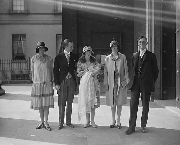 Christening of infant daughter of Mr and Mrs Frank Whitwall at St Peter s, Eaton Square