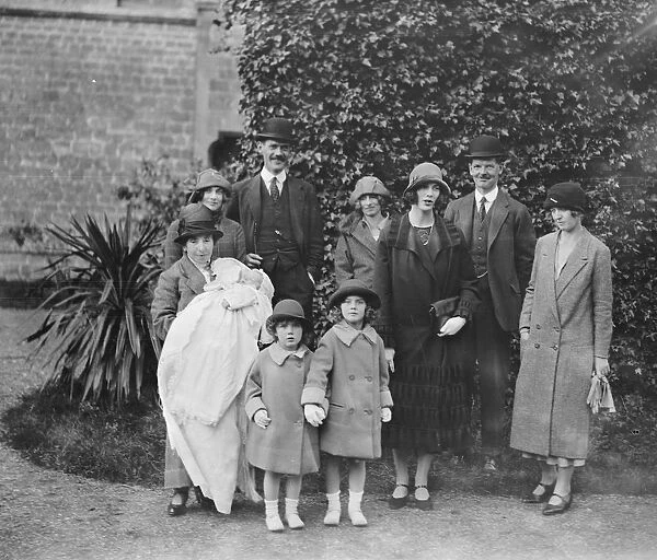 Christening at Wilton Marsh, near Westbury, of the infant son of Mr Charles