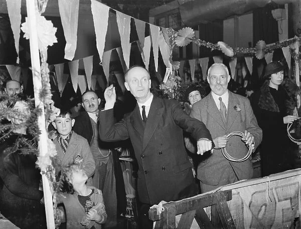 The Christmas Bazaar held at the Labour Club in Orpington, Kent. 1936