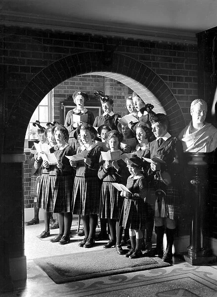 Christmas prepartations at the Royal Caledonian Schools, Bushey. carols. 15 November