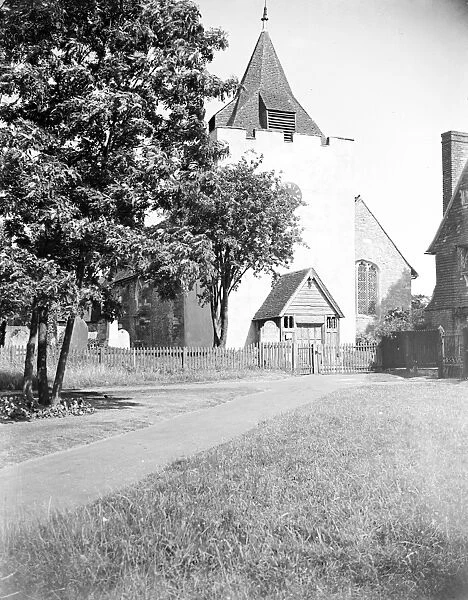 The church in the village of Otford, Kent. 1933