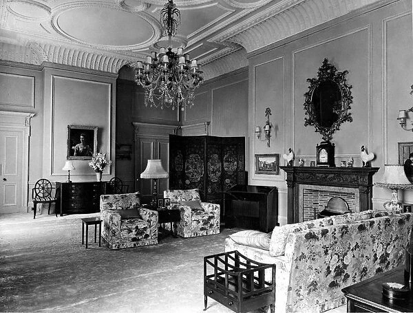 Clarence House HRH Princess Elizabeths sitting room. It is on the 1st floor