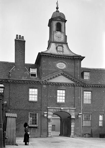 The clock tower entrance to the Royal residence of Kensington Palace, complete