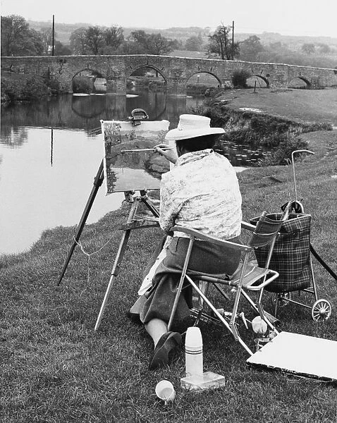 The Compleat Artist - On The Medway. Usually the Compleat Angler is to be seen
