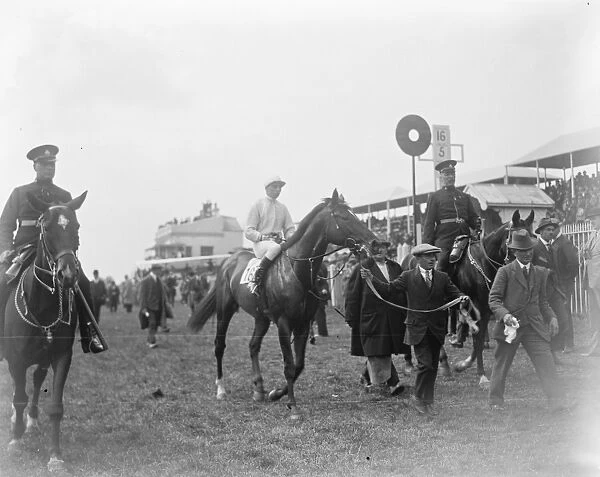 The Coronation Cup at Epsom. Leading in Mrs Beudirs Condover, M Beasley up