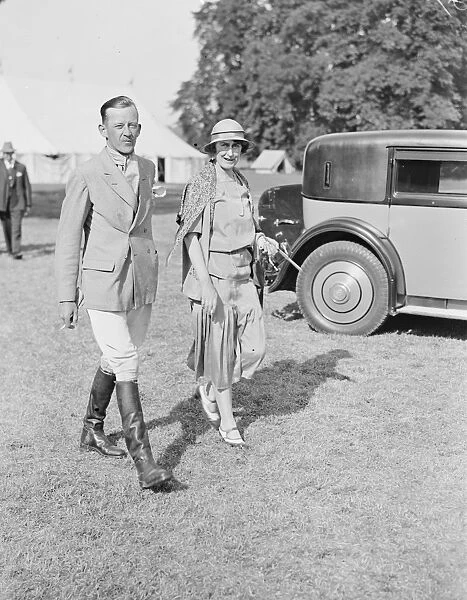Cowdray Park Polo Tournament Mrs Hugh Nelen and Captain F W Byas 1933