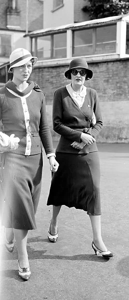 At Cowes, Isle of Wight Mrs John Fane and Mrs Clarke. 1933