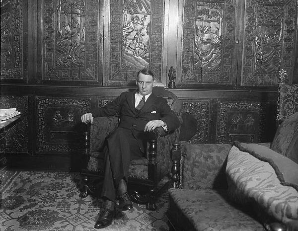 The Crown Prince of Denmark photographed at the Danish Legation. 12 December 1927