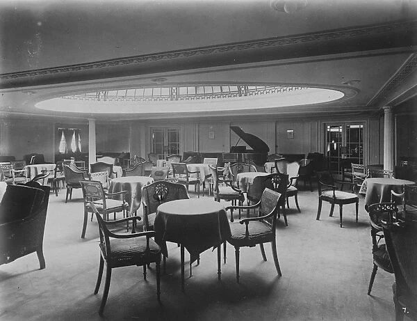 The Cunard liner Scythia 1st Class Lounge October 1921