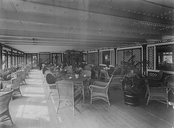 The Cunard liner Scythia Garden Lounge October 1921