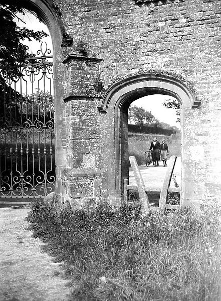 Cycling and stile in Penshurst, Kent. 1933