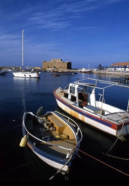 Cyprus. Boats in Paphos Harbour