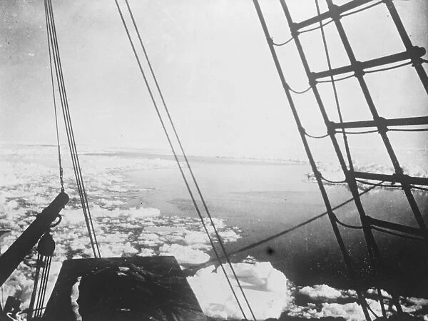 Daring attempt to drift across polar sea. Helplessly locked in ice for twenty four months