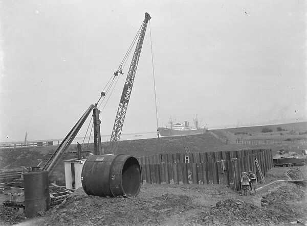 Dartford Tunnel under construction. 1937