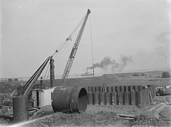 Dartford Tunnel under construction. 1937
