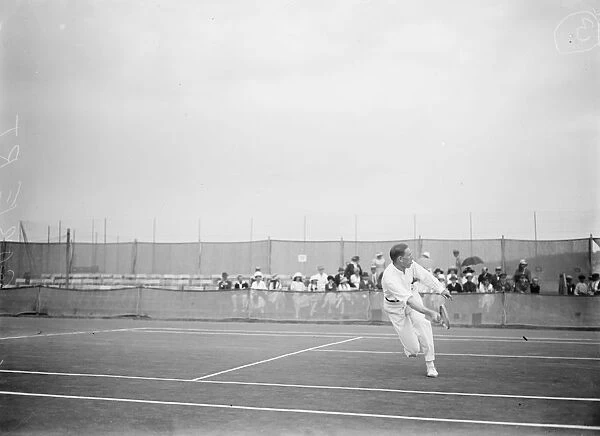 Davis Cup tennis at Deauville Mr A H Gobert playing in the singles 28 August 1919