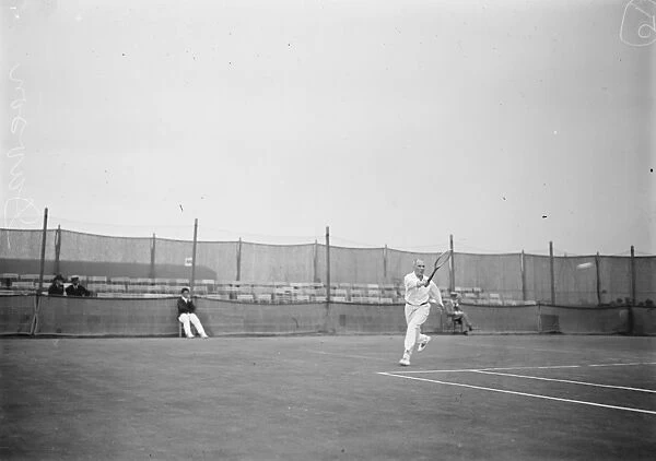 Davis Cup tennis at Deauville Mr P M Danson playing in the singles 28 August 1919