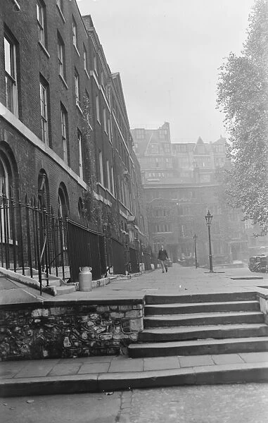 Deans Yard Westminster, from Tufton Street side 8 October 1933