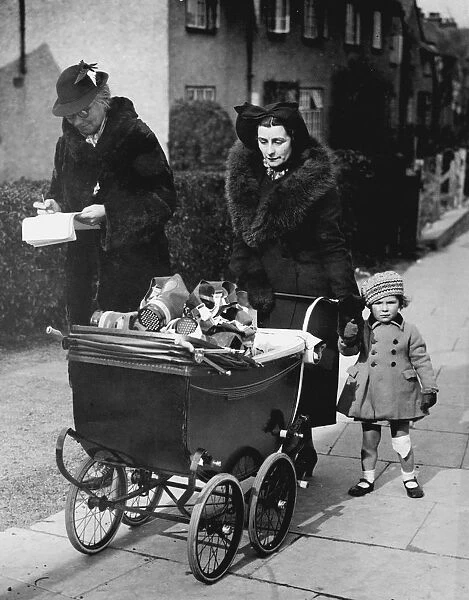 Delivering Gas Masks by Pram Baby takes second place when the gas masks were being