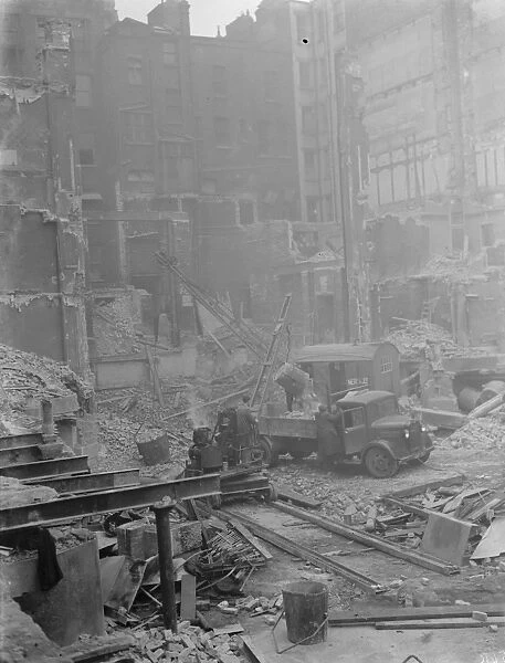 The demolition of Alhambra Theatre in the West End of London. 1936