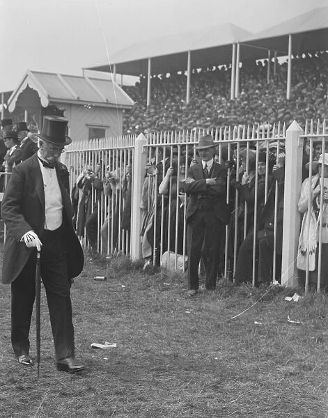 The Derby Mr P P Gilpin trainer of Allan Breck wearing a disappointed look 1 June 1921