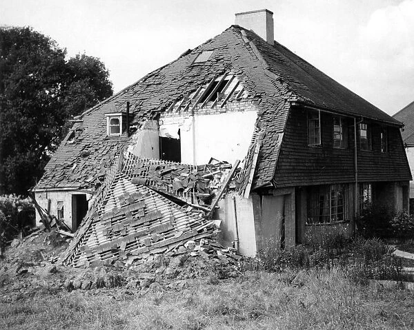 A destroyed home, after a German air raid