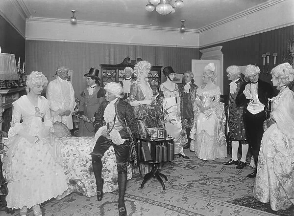 The Devonshire House Ball Miss Rose Richards receives her guest at Hyde Park