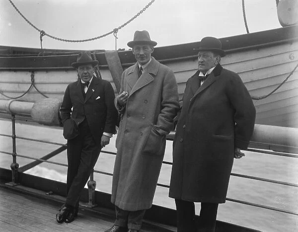 Distinguished sailors Distinguished sailors crossing to Paris Right to left Sir William Orpen