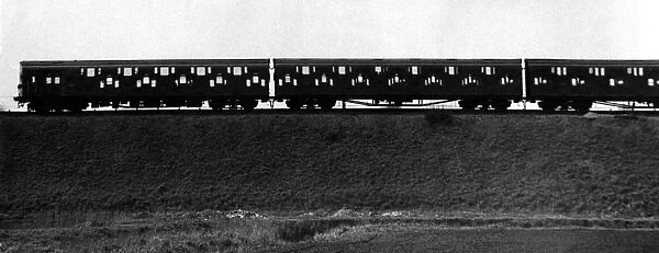 The Double Decker train as seen on the embankment of the SR Branch....Dartford
