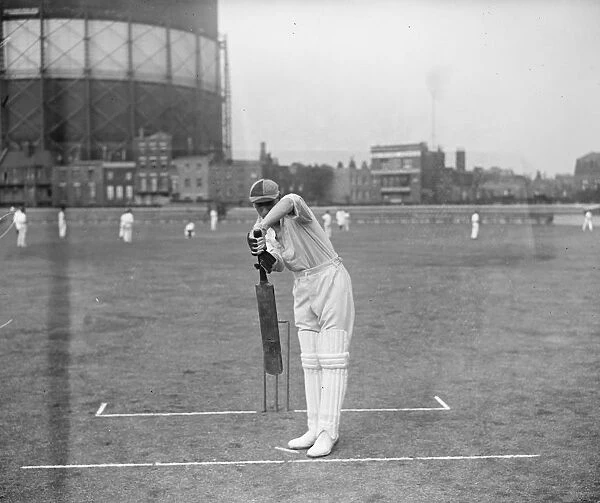 Douglas Jardine playing back. 10 September 1929