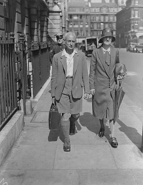 Dr A C Jordan, Advocate of Shorts for men, is seen arriving at his consulting