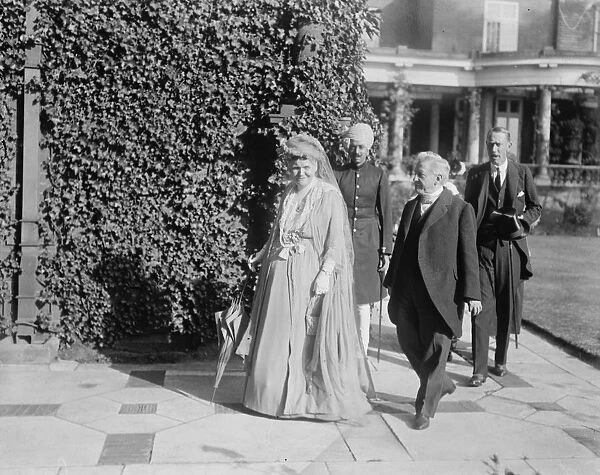Duchess of Albany Watches Indian Play Lord Leverhulme escorting the Duchess to her