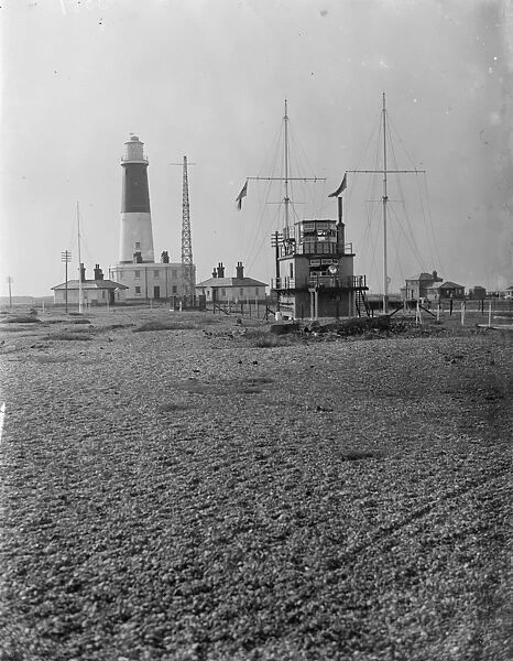 Dungeness light house in Kent. 1936