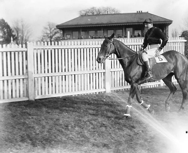 E B Rees, jockey on Square Dance 1923