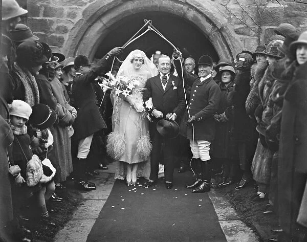Earl Beattys brother weds Major W V Beatty and the Hon Victoria FitzRoy were married at Croft