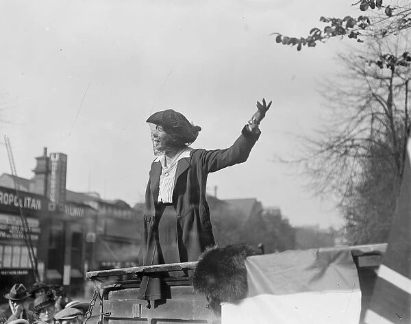 East Islington election Mr Barnard, Miss Christabel Pankhurst 20 October 1917