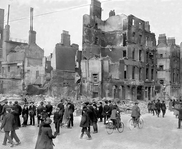 Easter Rising (originally captioned The Dublin rebellion) The ruins of Sackville