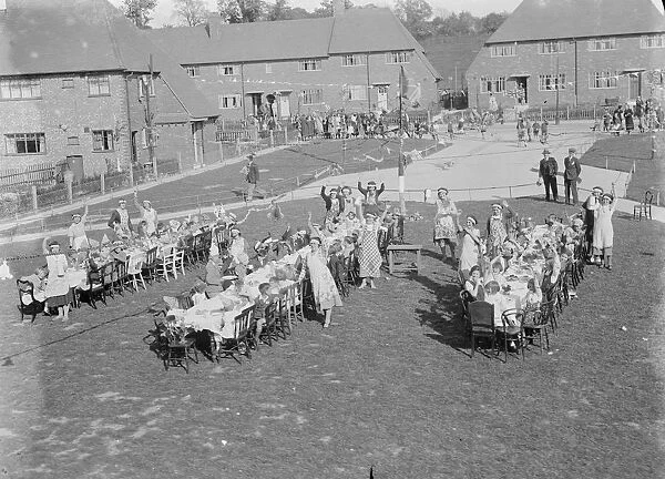 Eltham marks King George Vs silver jubilee with a street party. 1935
