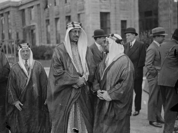 The Emir Saud, who is viiting England for the first time. Photo shows; The Emir