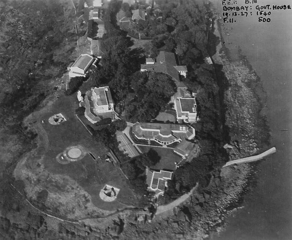 The Empire from the air. Four RAF flying boats tour. Government House Bombay