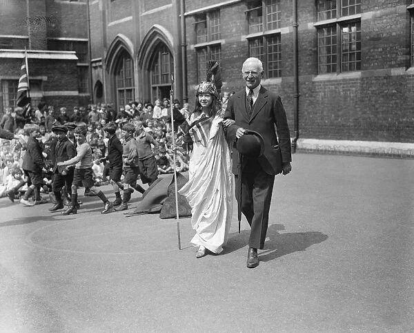 Empire Day celebrations at Turin street school, Bethnal Green Mr Percy Harris