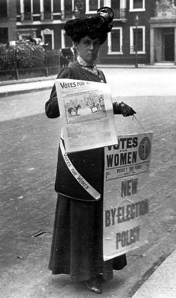 English suffragette feminist newpaper, 1908