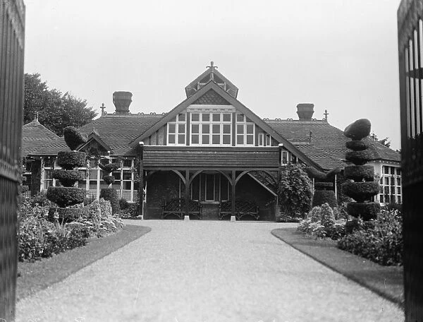 The entrance to the Dairy at Sandringham gardens, Norfolk 22 August 1929