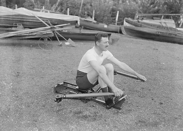 Ernest Barrys Home Trainer and Exercising Machine Ernest Barry, the famous sculler
